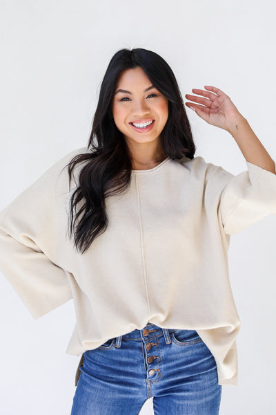 oatmeal Sweater front view