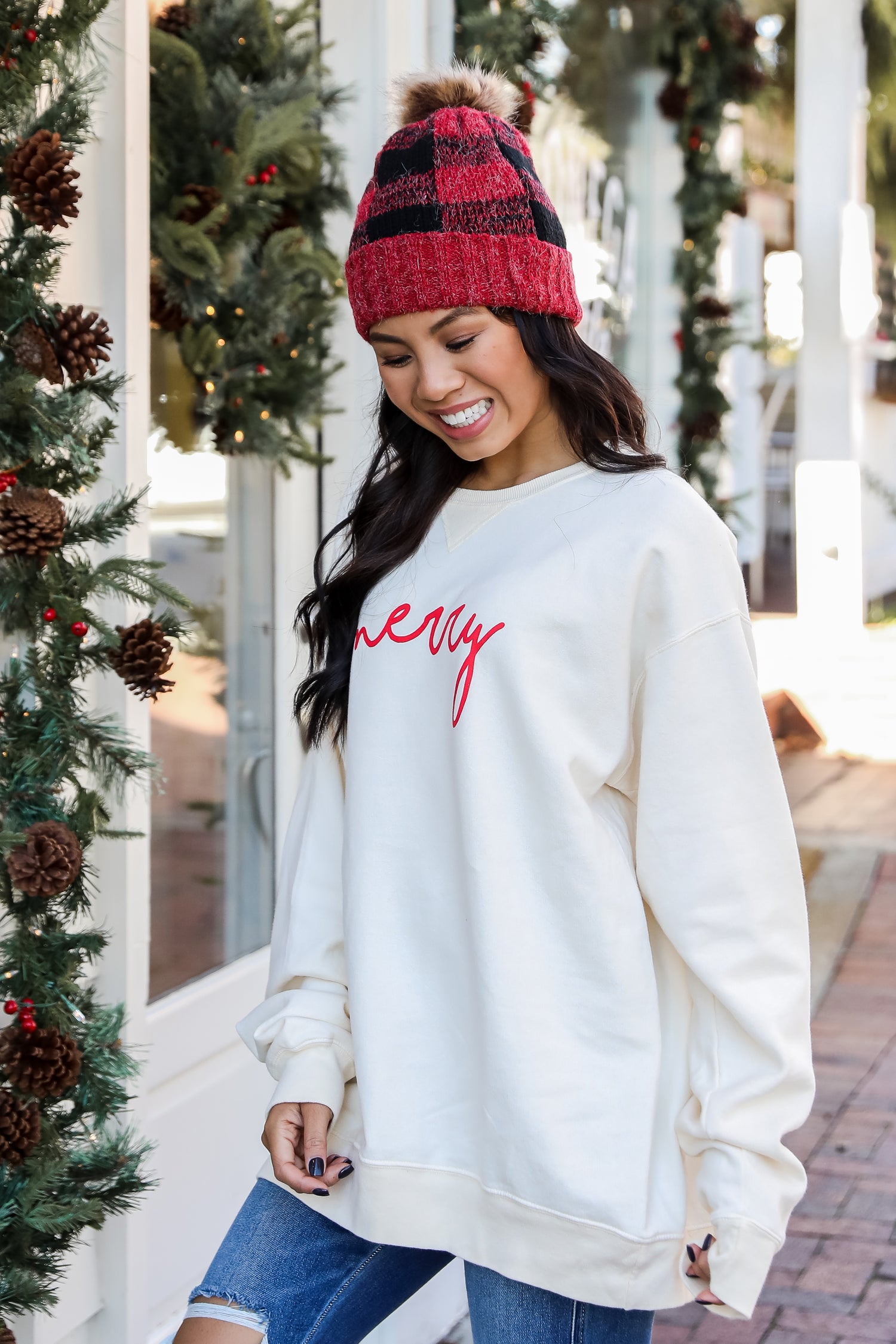 Ivory Merry Pullover side view
