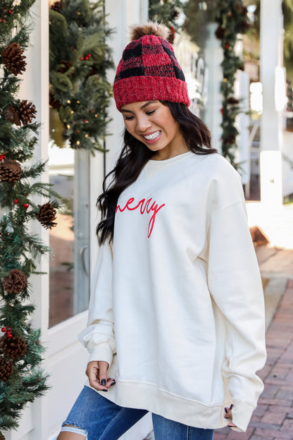 Ivory Merry Pullover side view
