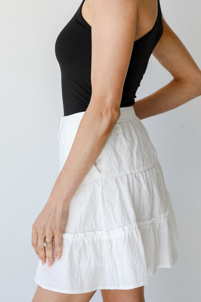 Tiered Mini Skirt side view