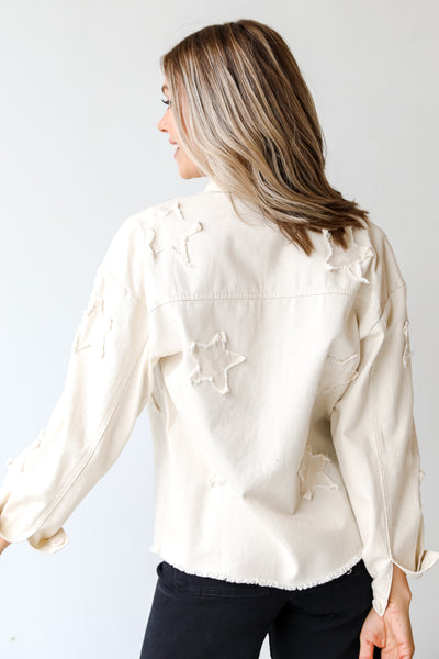 ivory star jacket back view