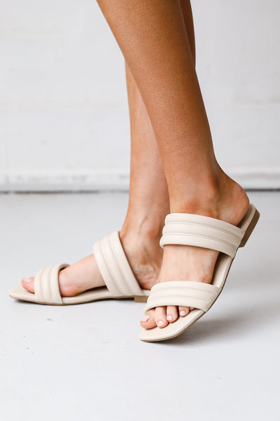 ivory Double Strap Sandals