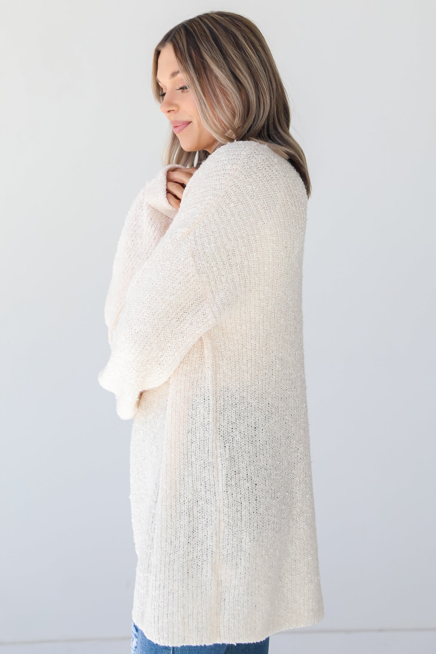 Knit Cardigan side view