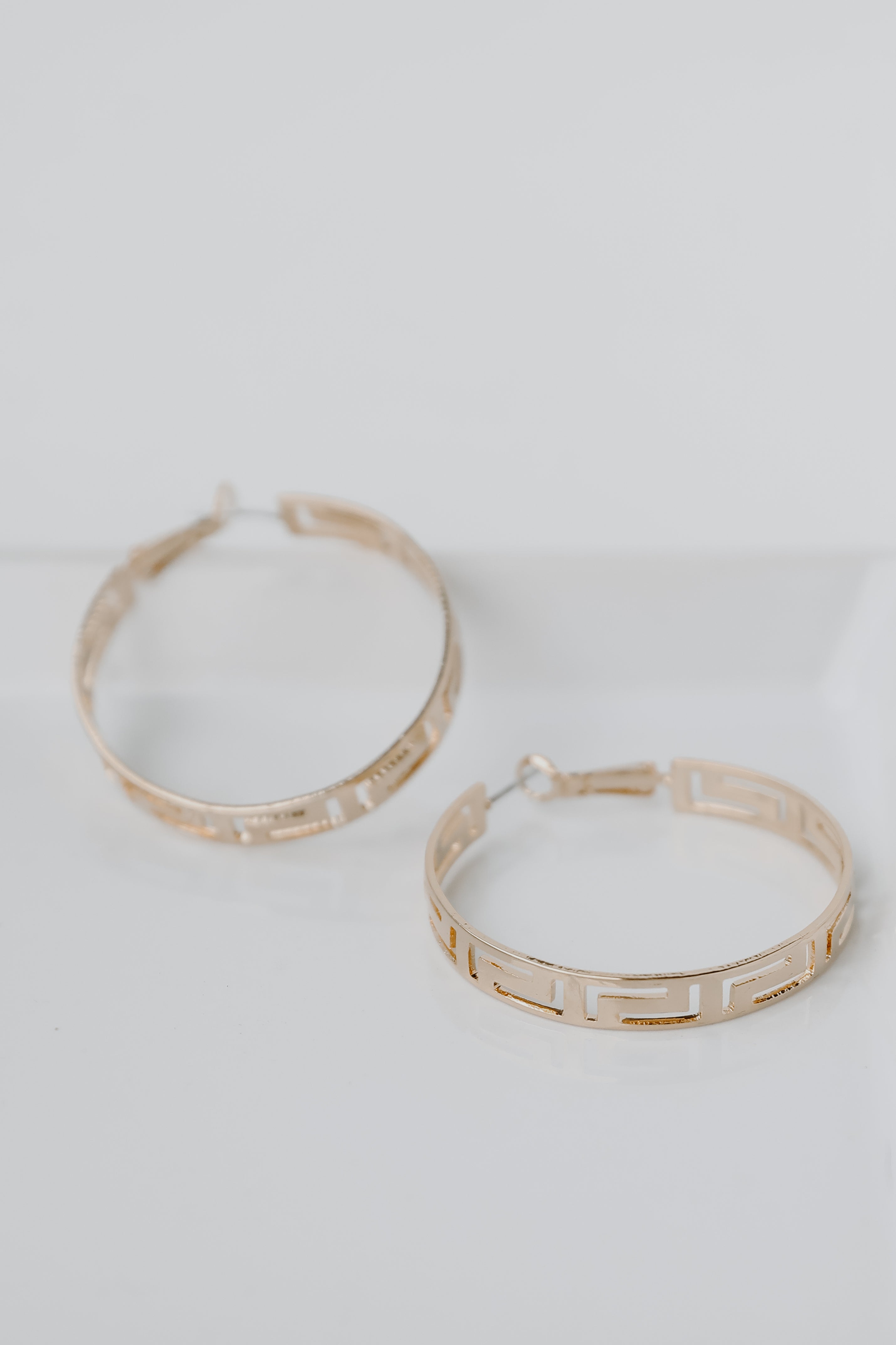 Gold Hoop Earrings flat lay