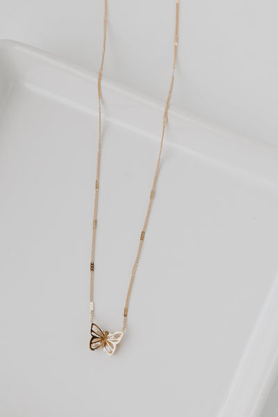 Gold Butterfly Necklace from dress up