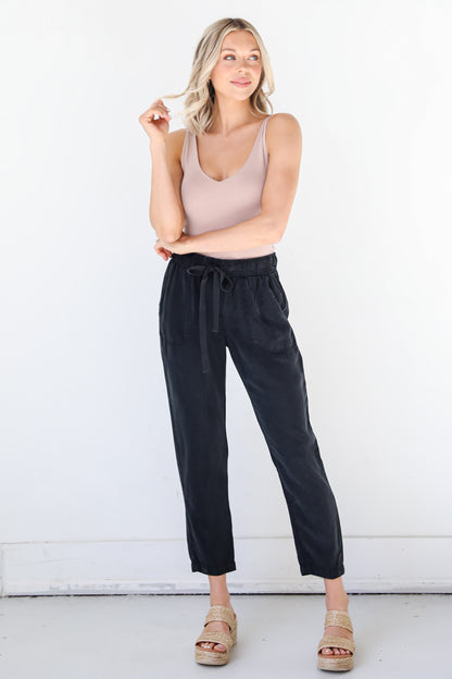 charcoal Pants on model