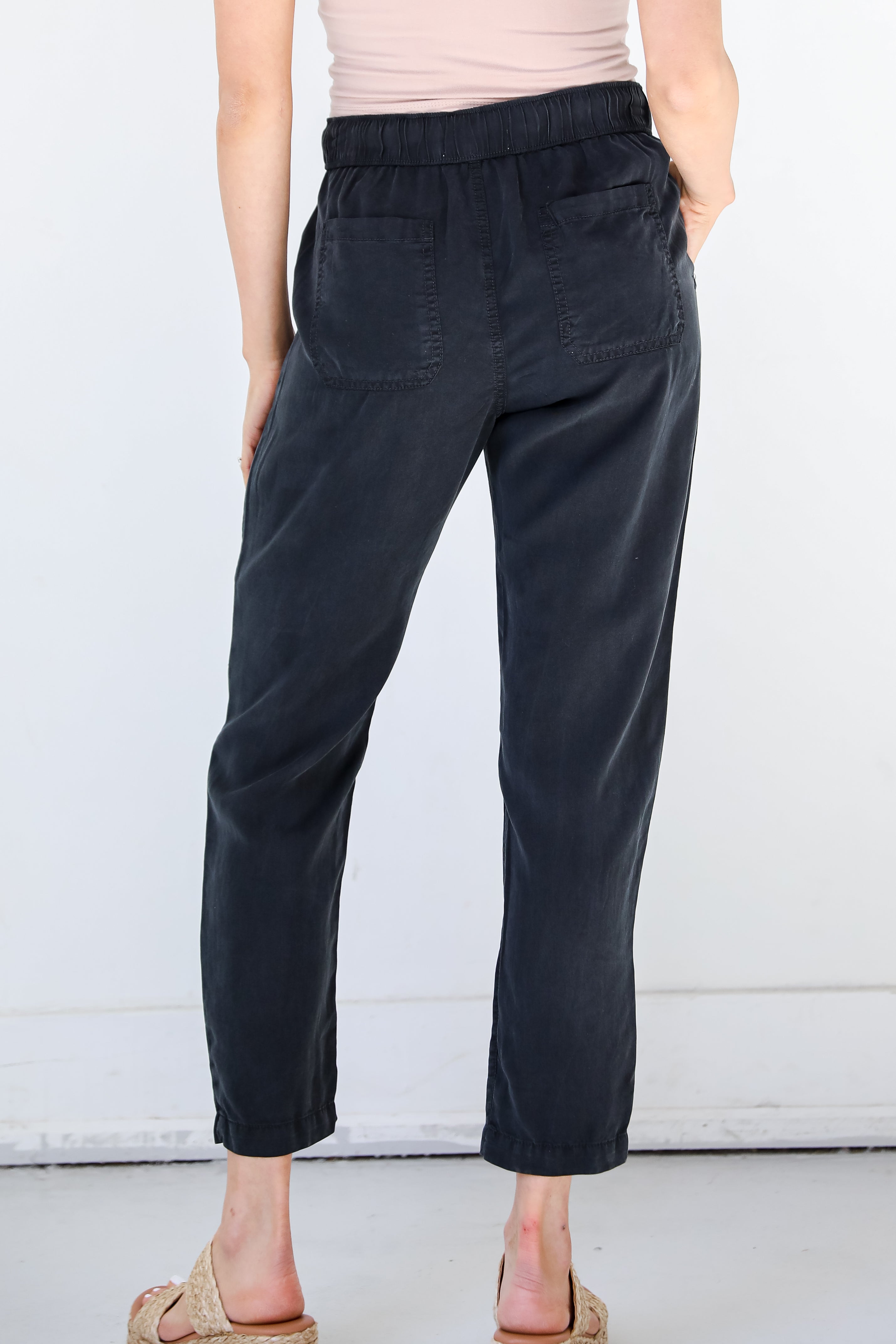 charcoal Pants back view