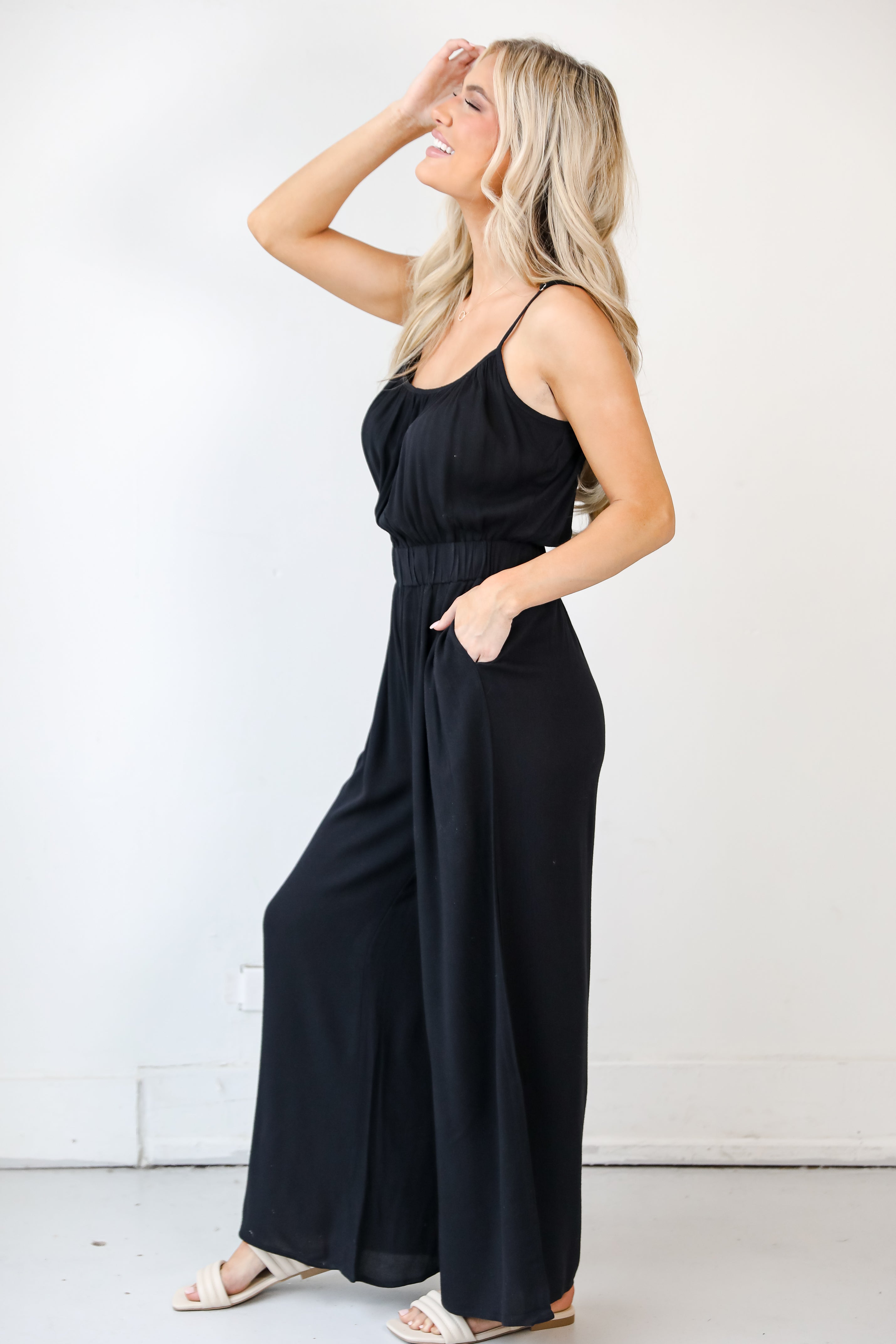 black Jumpsuit side view