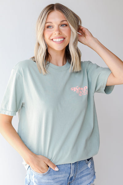 Keep Going Graphic Tee on model