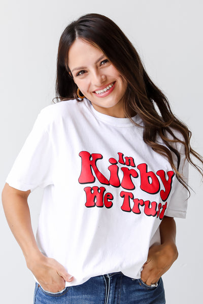 In Kirby We Trust Tee on model