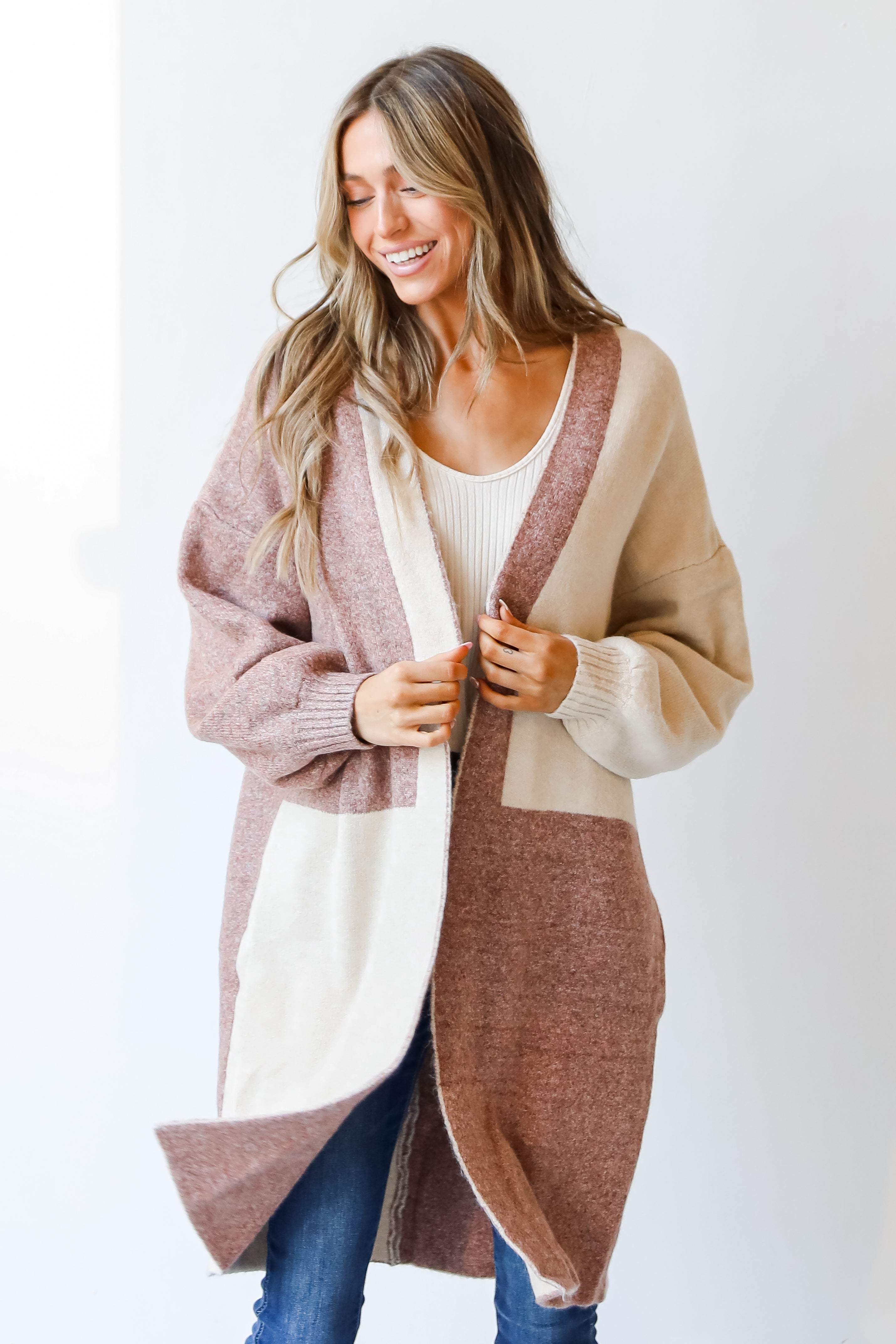 Sweater Cardigan on model