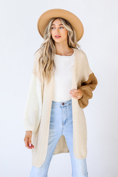 Sweater Cardigan on model