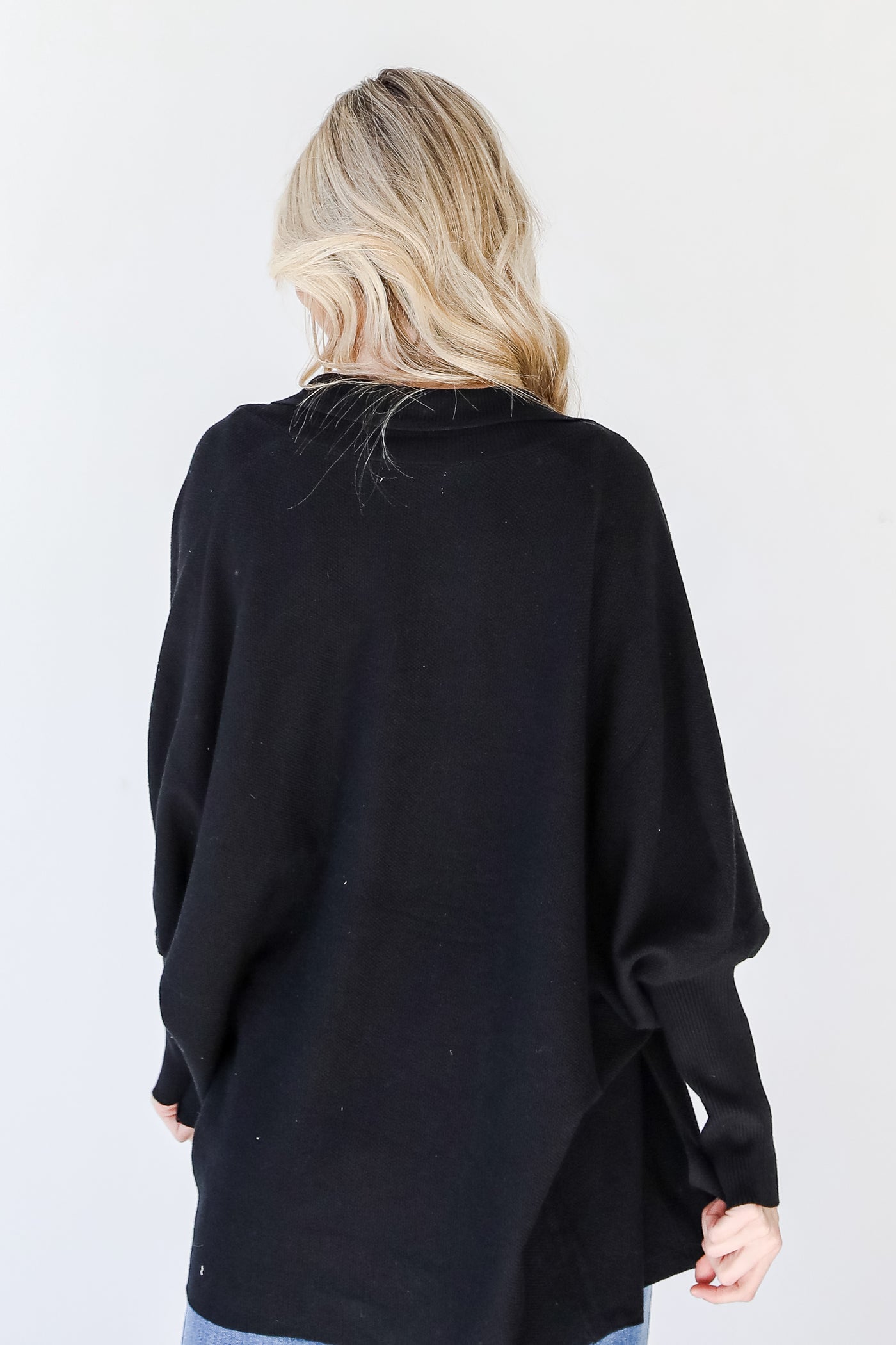 Cardigan in black back view