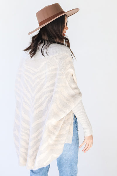 Sweater Cardigan back view
