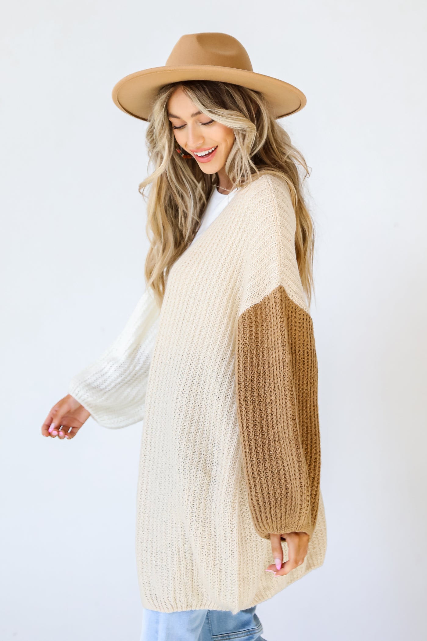 Sweater Cardigan side view