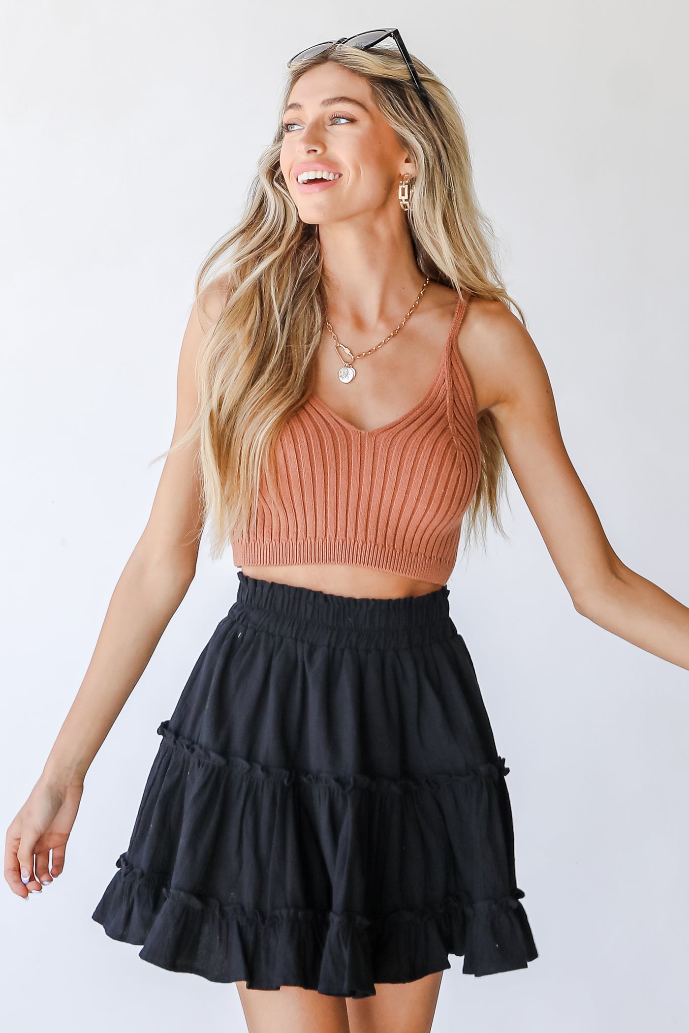 On Your List Cropped Sweater Tank