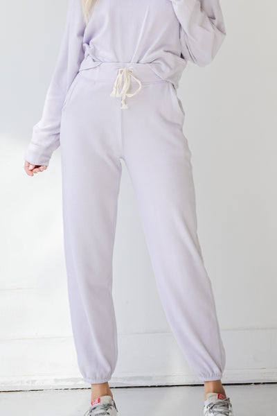 Joggers in lilac front view