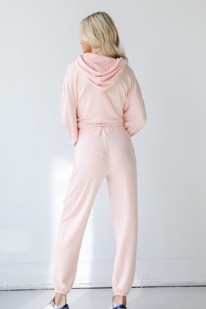 Joggers in blush back view