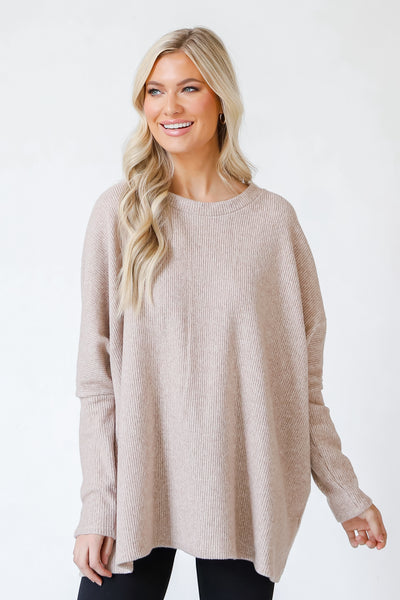 Oversized Sweater in taupe