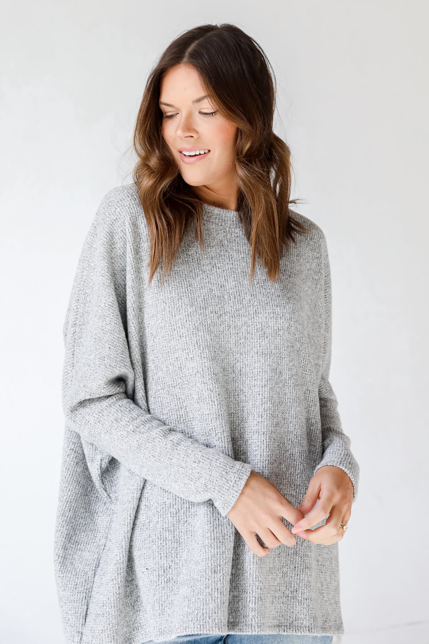 Oversized Sweater in heather grey