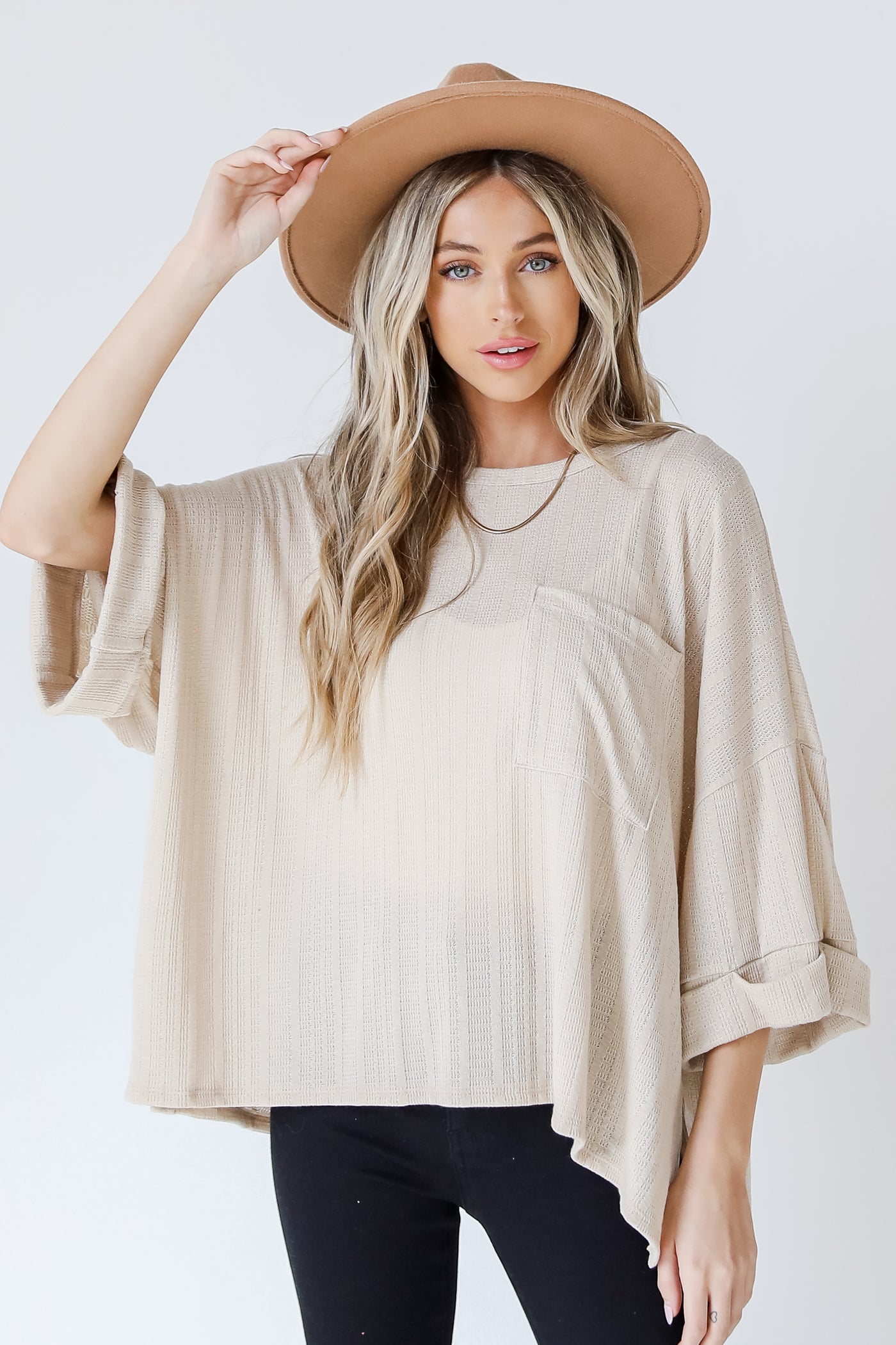 Knit Top in taupe