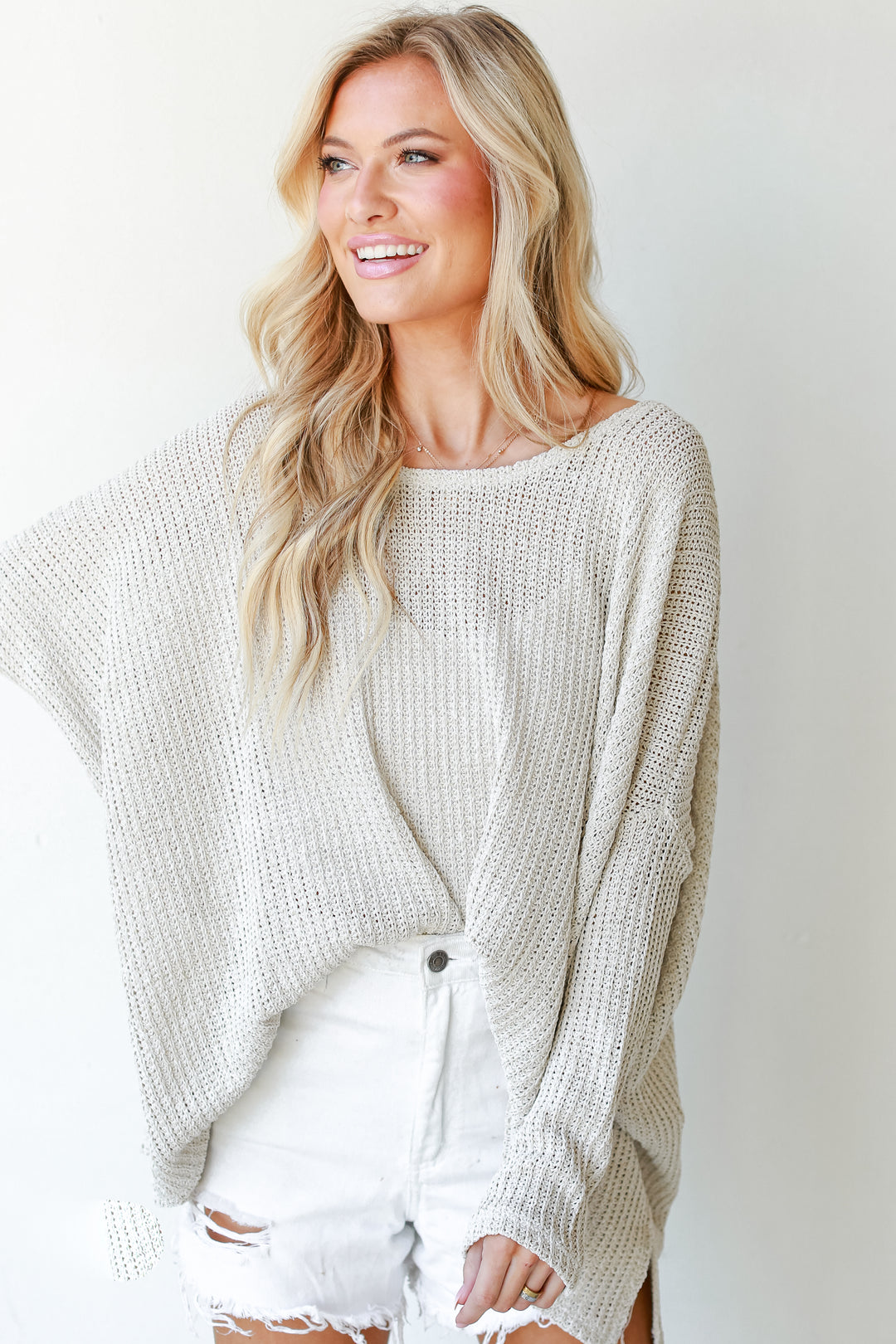 Loose Knit Sweater front view