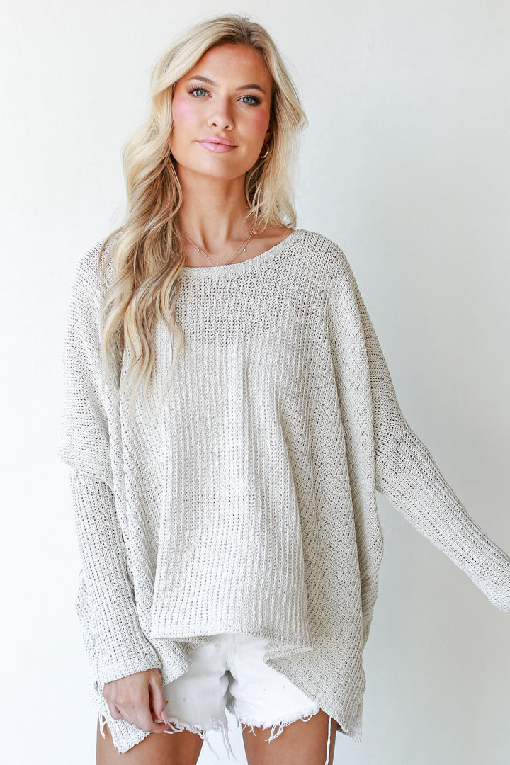 model wearing a Loose Knit Sweater