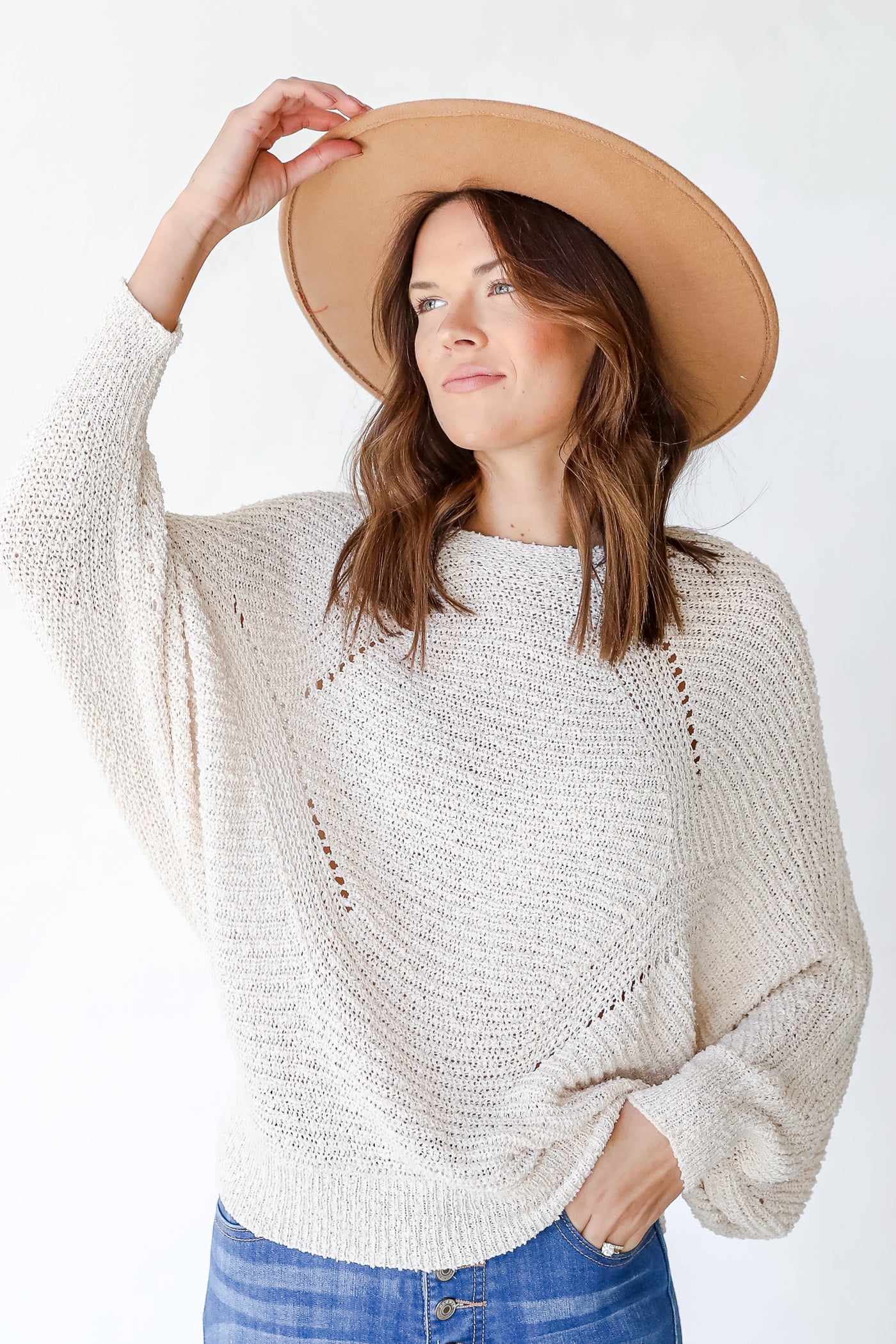 Sweater in ivory