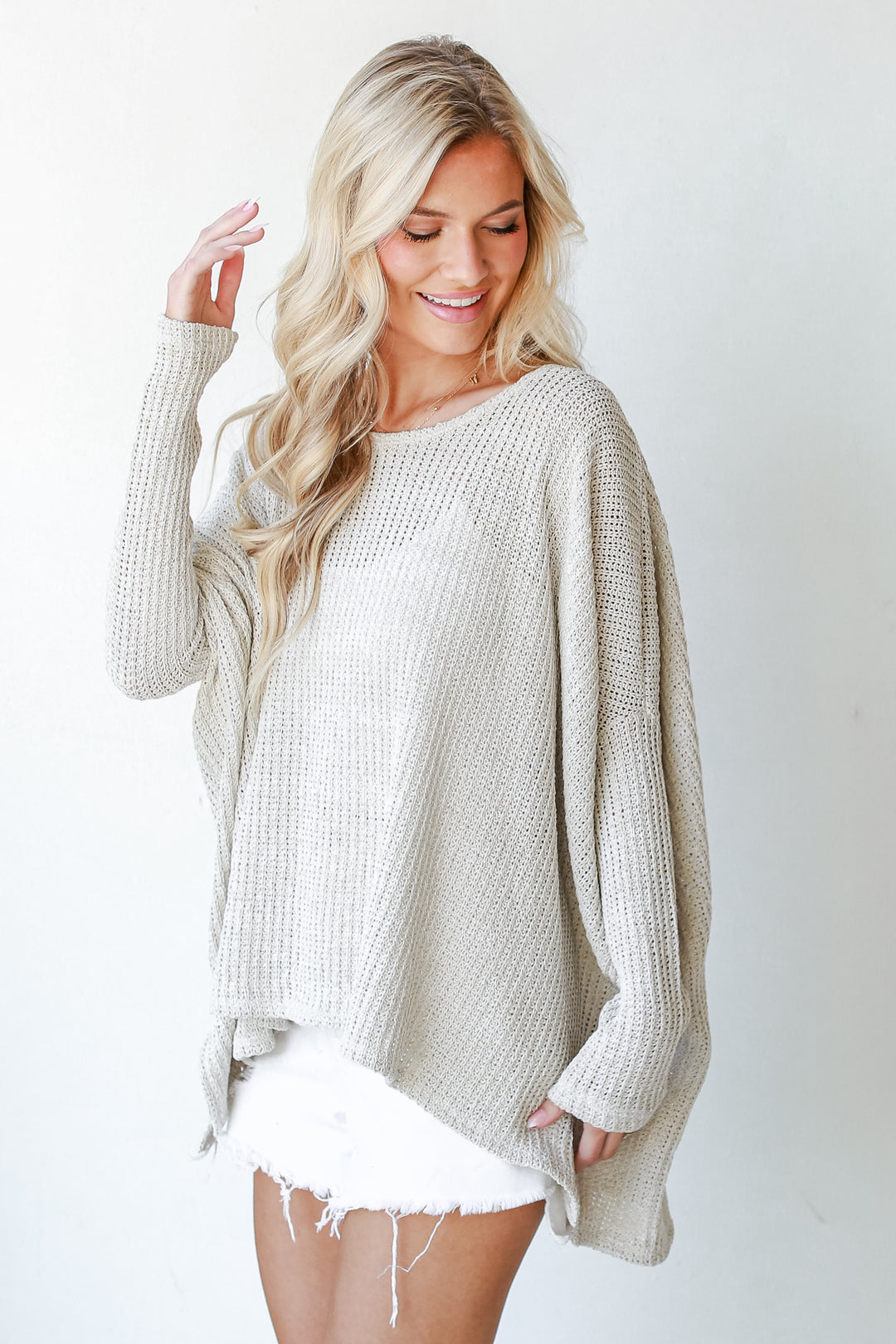 Loose Knit Sweater side view