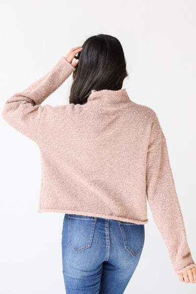 Sweater in mauve back view