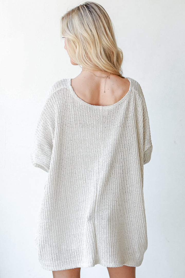 Loose Knit Sweater back view