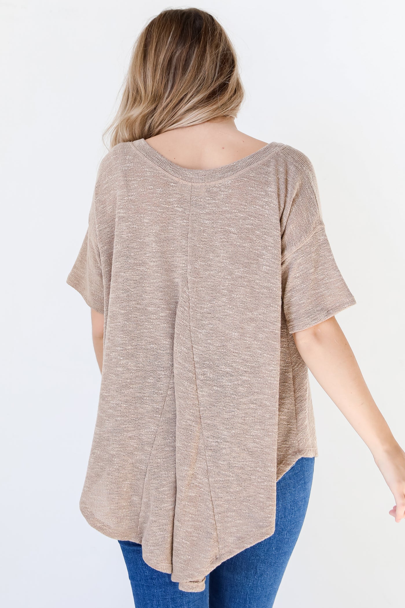 Oversized Knit Top back view