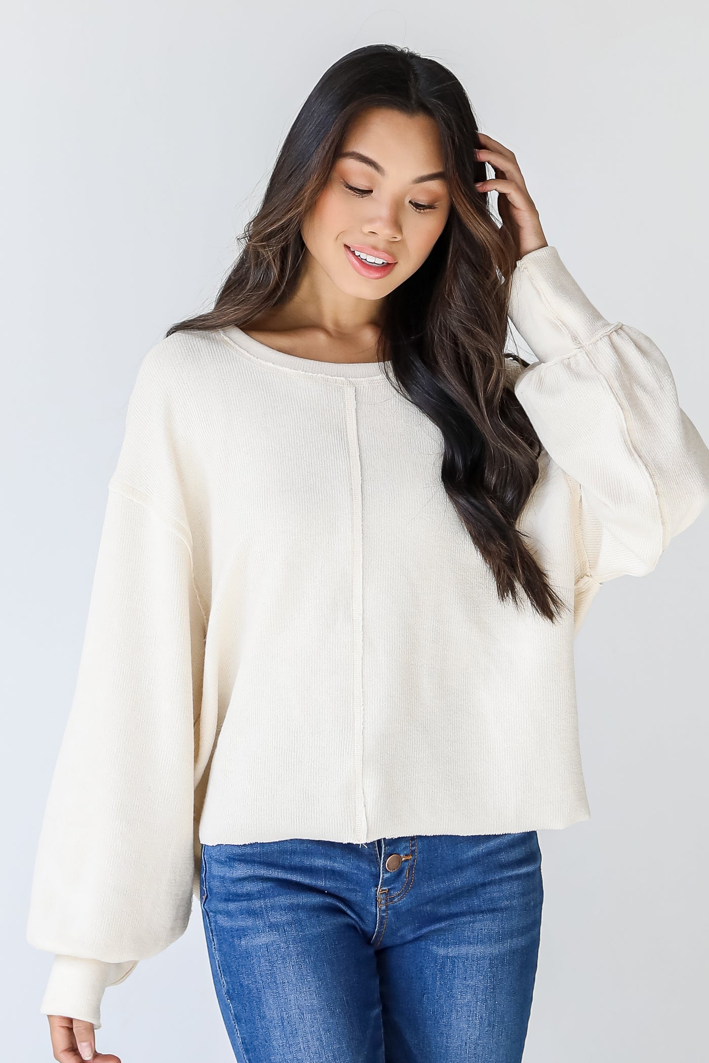Knit Top in ivory