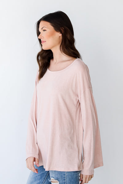 Knit Top in blush side view