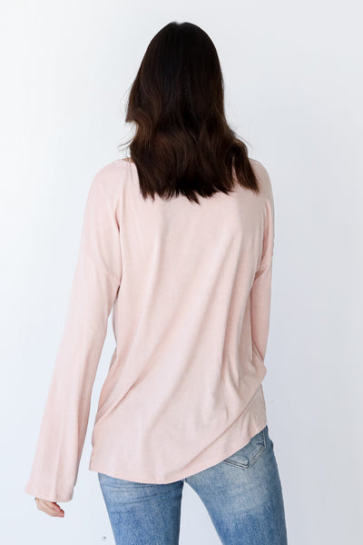 Knit Top in blush back view