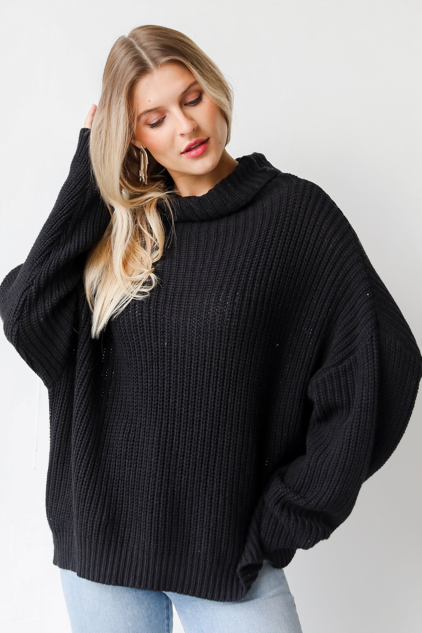 black Turtleneck Sweater