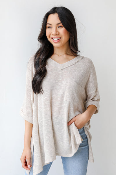 Knit Top in ivory