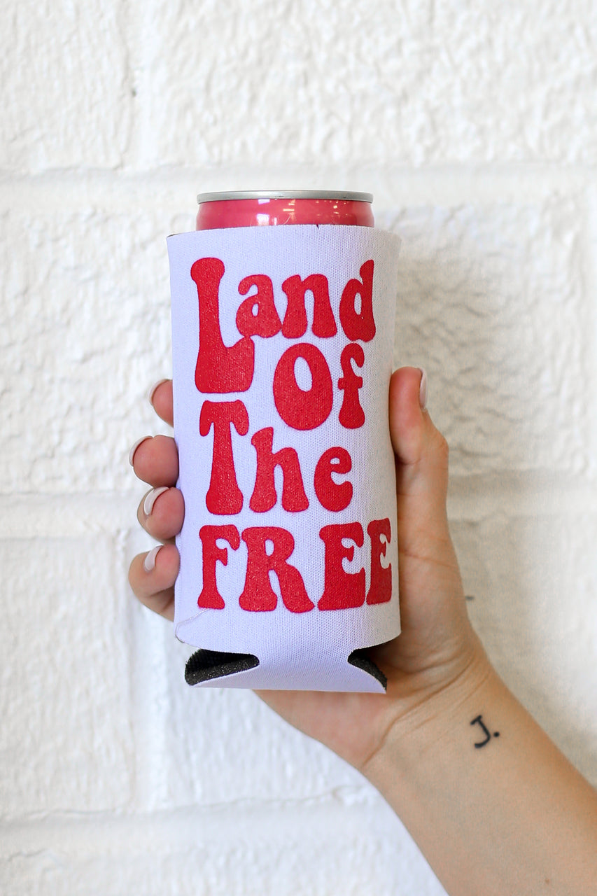 Land Of The Free Slim Koozie from dress up