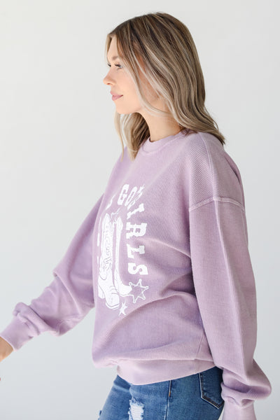 Let's Go Girls Corded Pullover side view