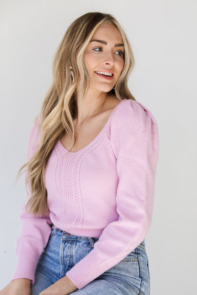 pink Sweater on dress up model