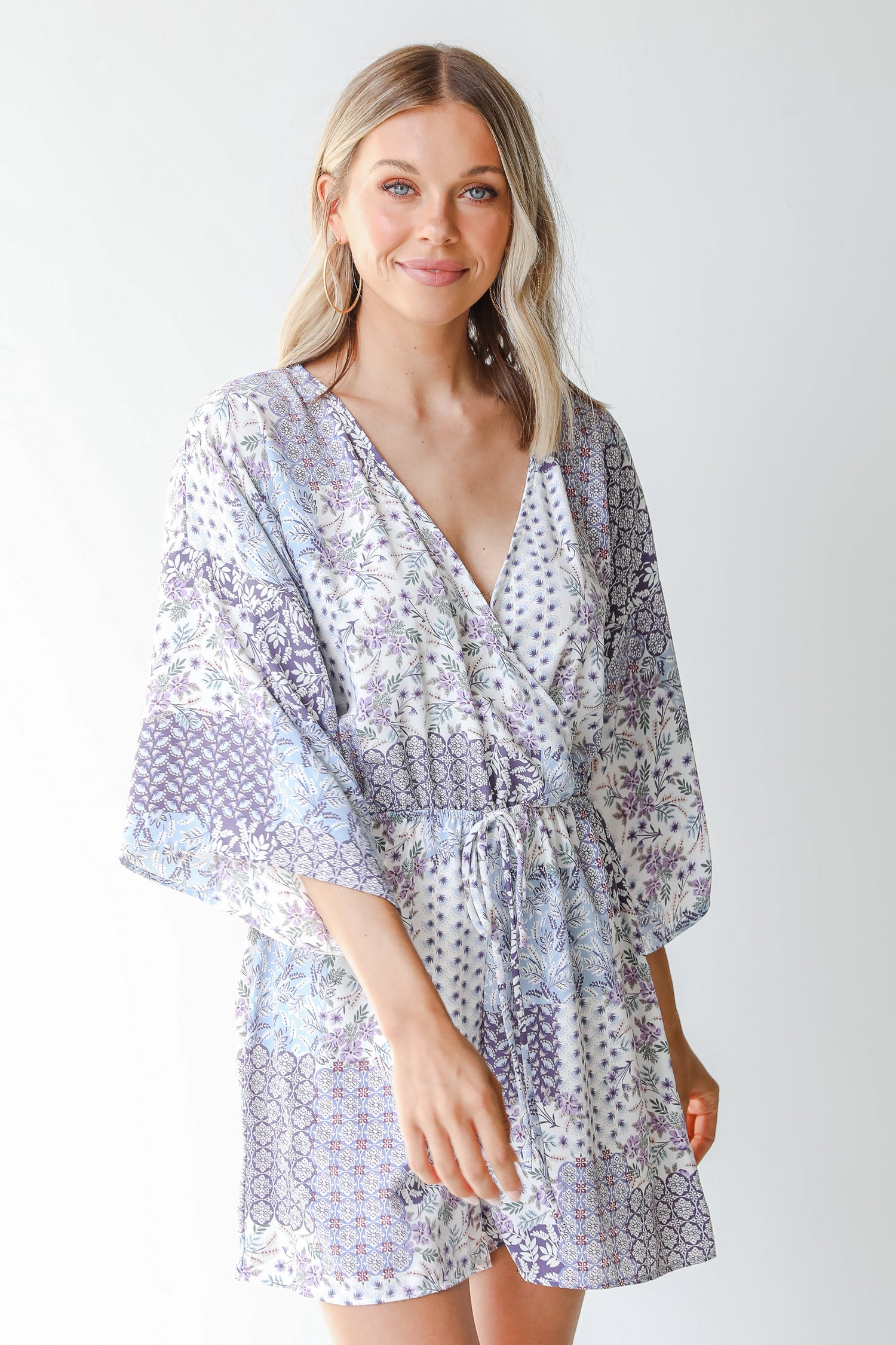 Floral Romper on model