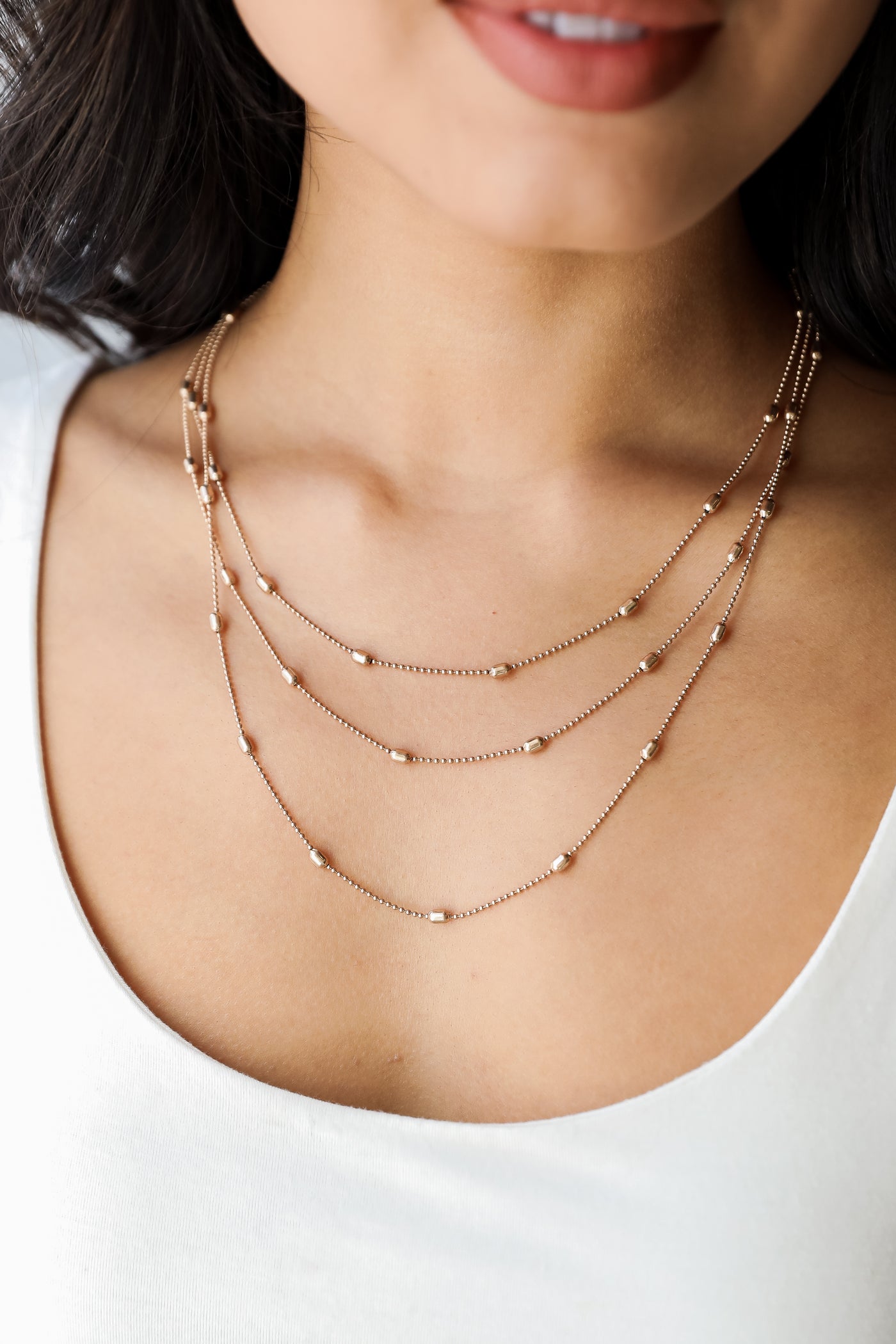 gold Layered Chain Necklace