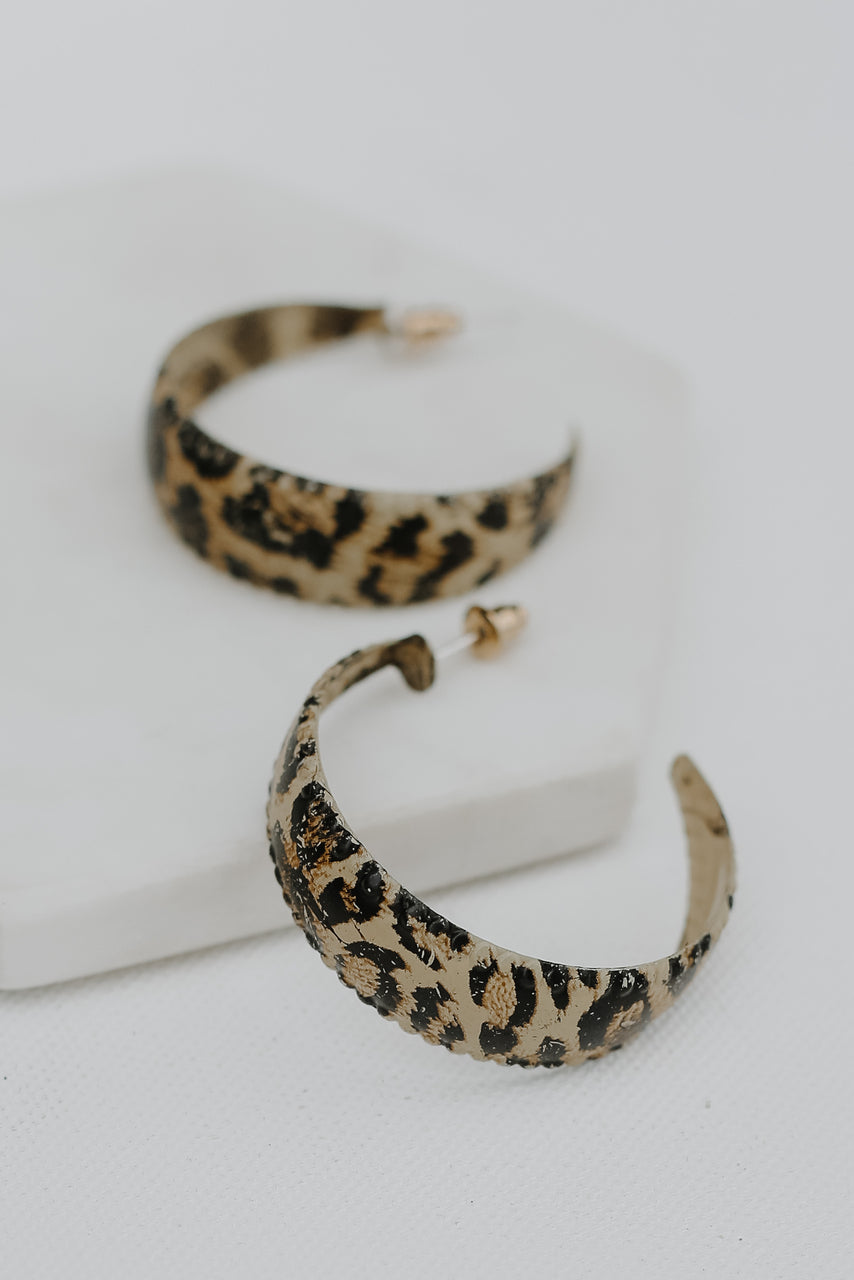 Molly Leopard Hoop Earrings