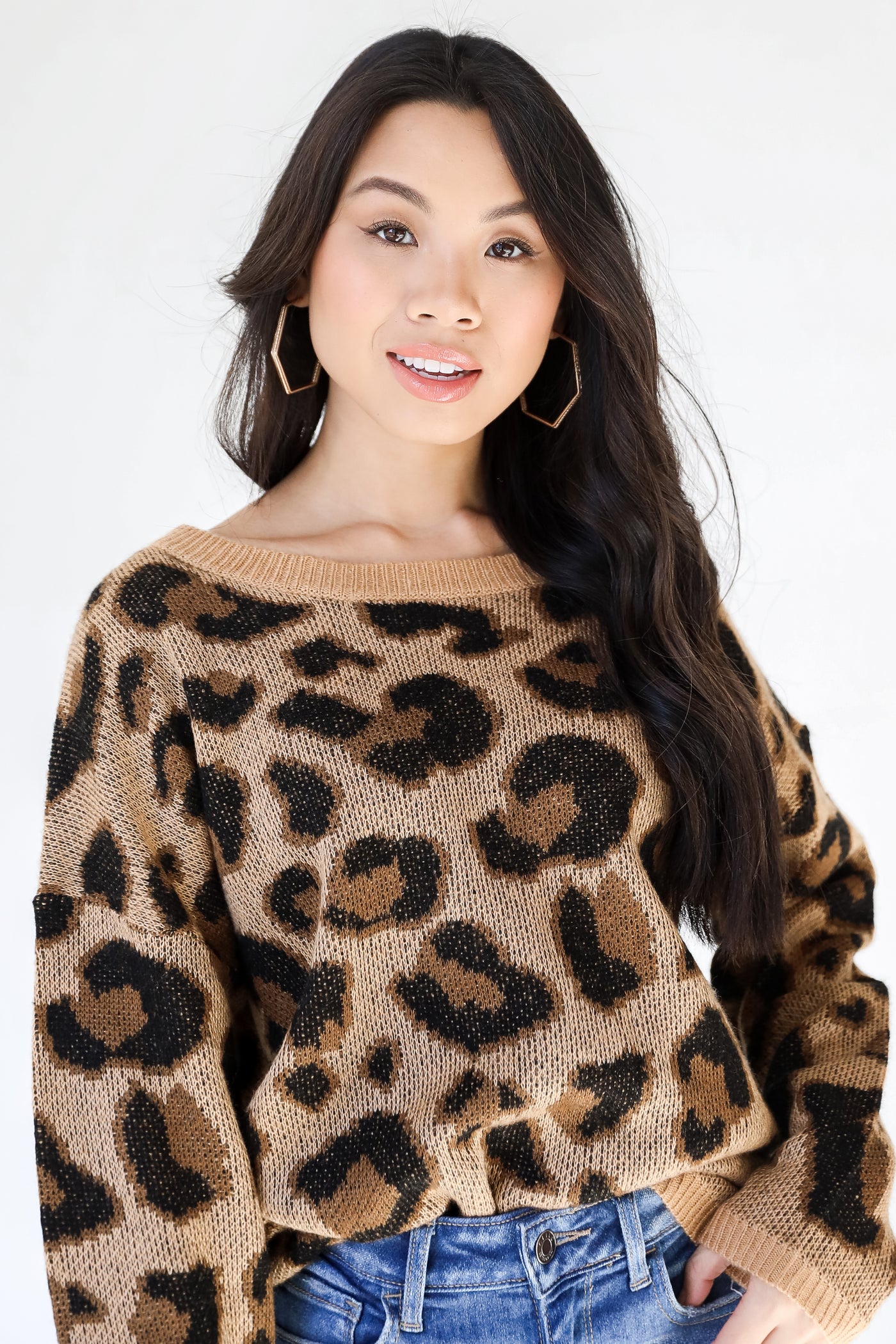 Leopard Sweater front view