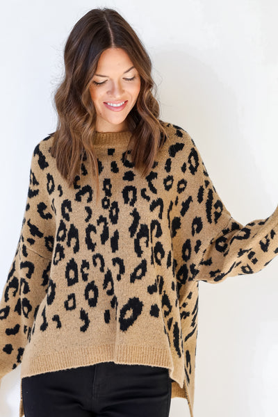 Leopard Sweater on model