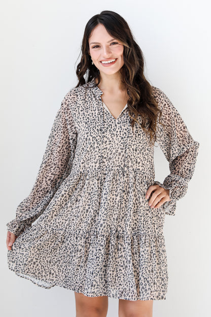 Leopard Mini Dress close up