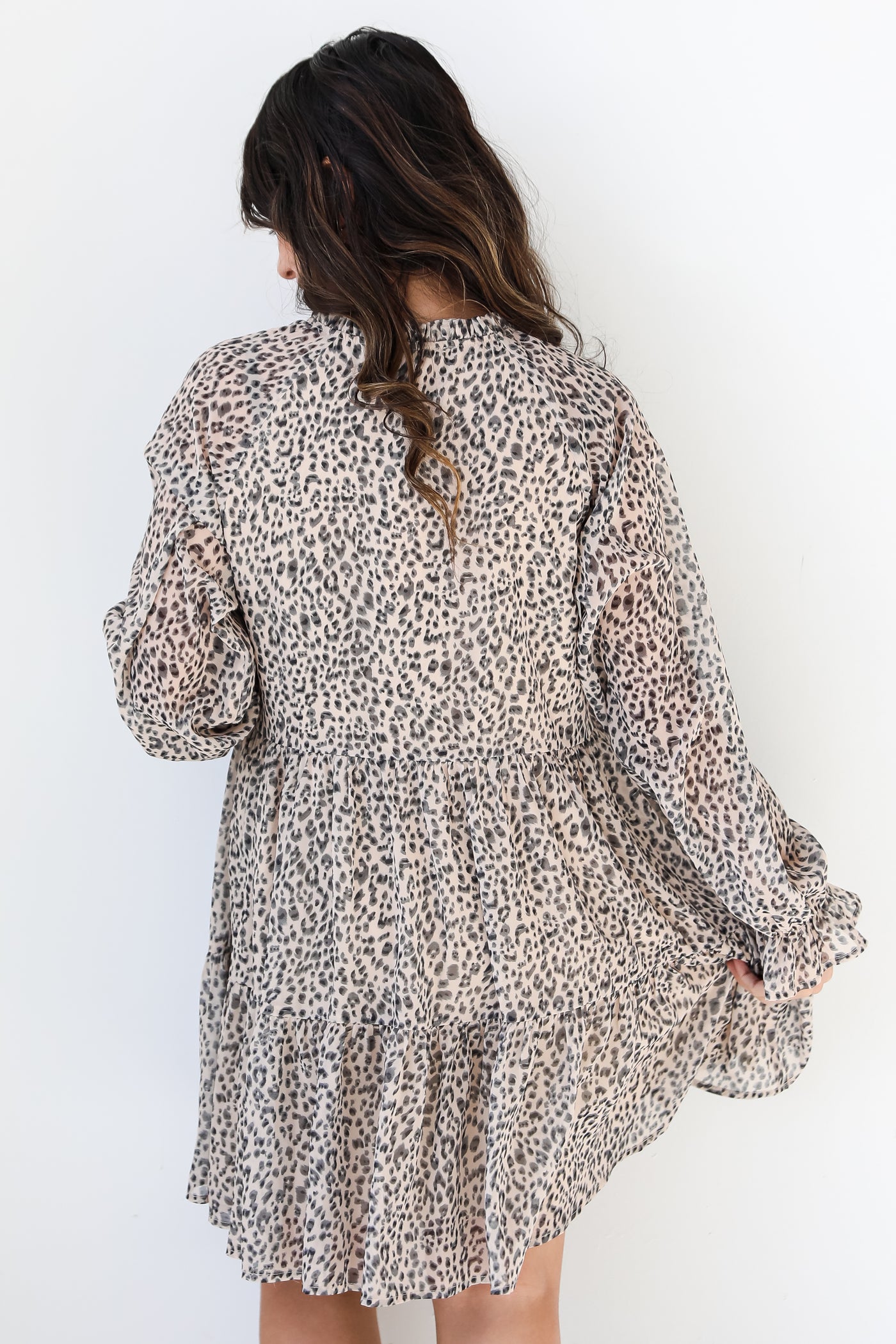 Leopard Mini Dress back view