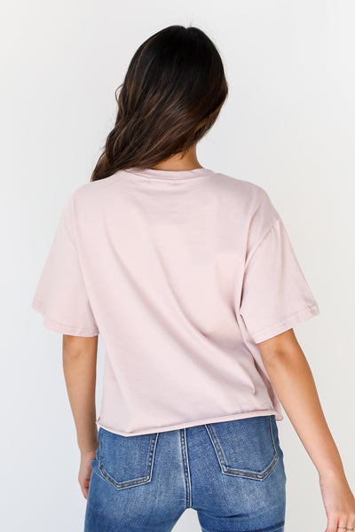 Let's Go Girls Cropped Graphic Tee back view