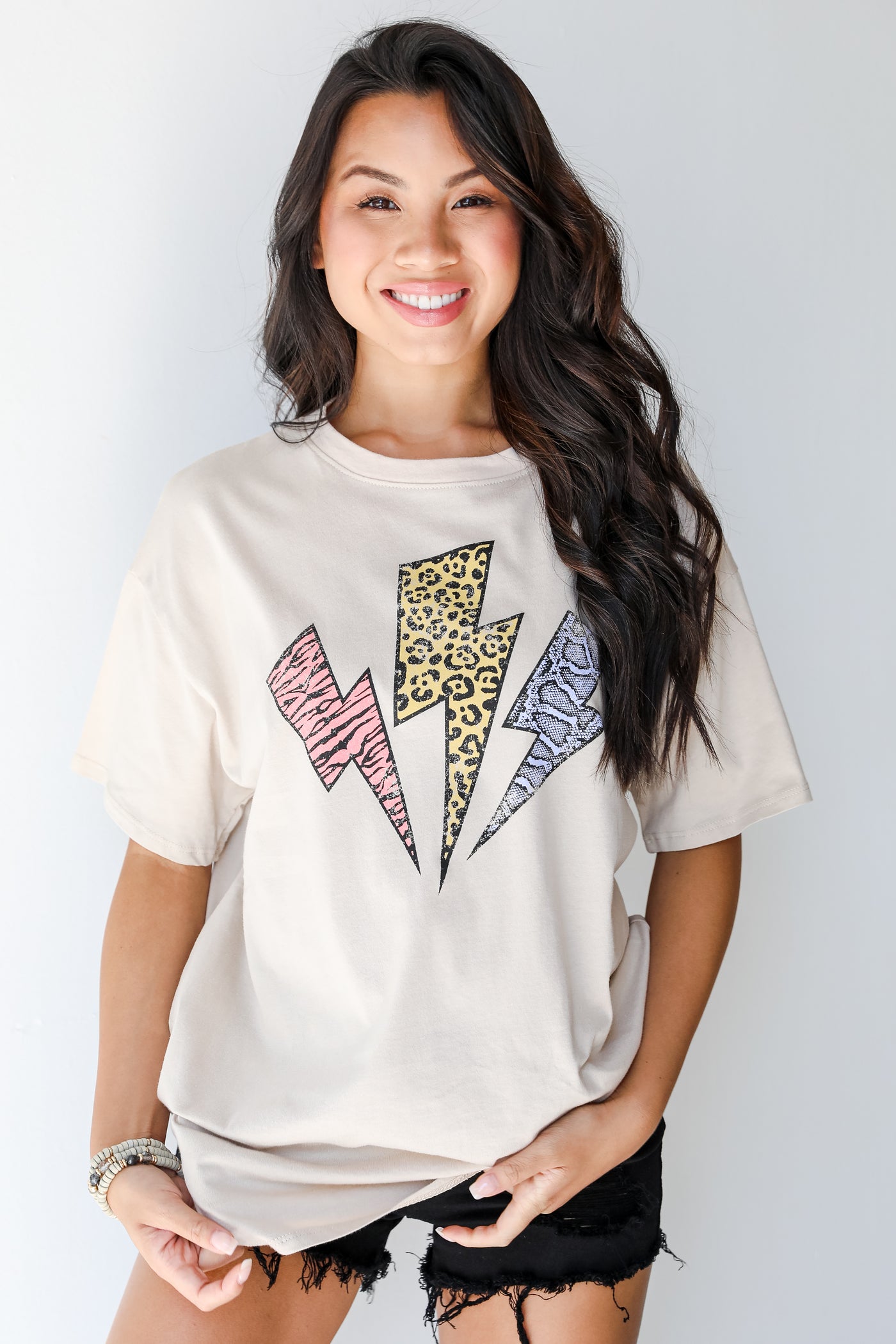 Lightning Bolt Graphic Tee front view