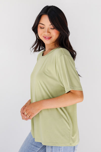 green Everyday Tee side view